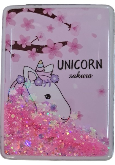 Gigi Panda Unicorn Sakura Yazılı Katlanır Dikdörtgen Makyaj Aynası