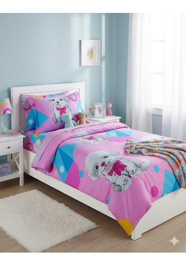 Ceylin Eko Tek Kişilik Nevresim Takımı Kuçukuçu Pembe