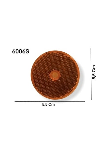 Sarı Vidalı Yuvarlak Plastik Reflektör Made In Usa