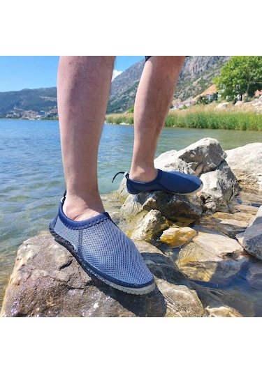 Serabien M Lacivert Kaydırmaz Taban Havuz Deniz Sörf Ayakkabısı 001