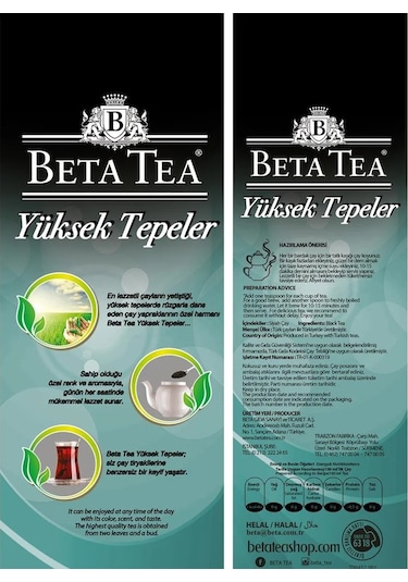 Beta Yüksek Tepeler Türk Çayı 1000 Gr X 4 Adet