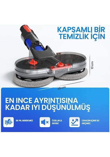 Valkyrie Uyumlu Paspas Başlığı Su Püskürtmeli Mop Başlık V7/v8/v10/v11/v15/gen5 6 Paspaslı