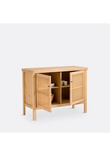 Altea Rattan Detaylı Basic Masif Ahşap Büfe