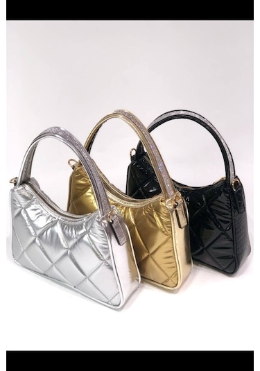 Sentt Deri Rugan Taşlı El Çantası