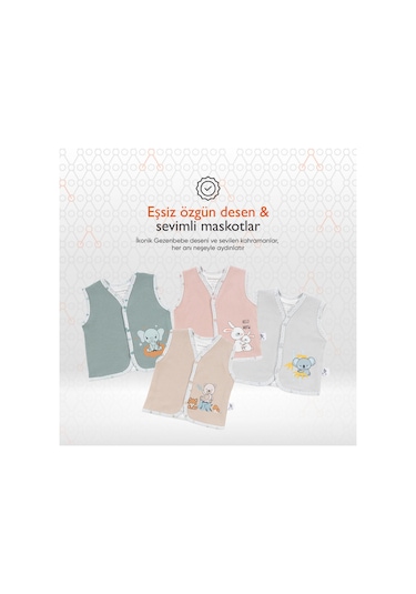 Gezenbebe Hero Bebek Yeleği Bej