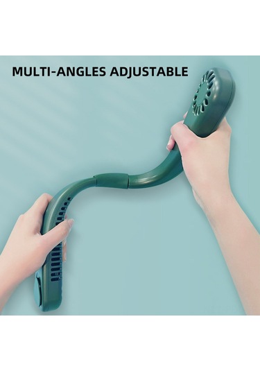 Padalink Yeşil Boylu Boyun Bağlı Fan - 360 Soğutma, Usb Şarjlı, Sessiz, Taşınabilir, Yaprak Yok, Spor Ve Seyahat İçin