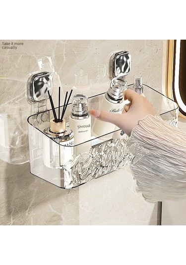 Mufunye Banyo Duş Tahtası Rakor Fırça Saç Testeresi Depolama Sepeti, Delme Yok Pet Malzeme Duvarlı Organizatör Büyük Boy Tamamlayıcı Sepet - Tek Başına Tavsiye Edilmez Diğer