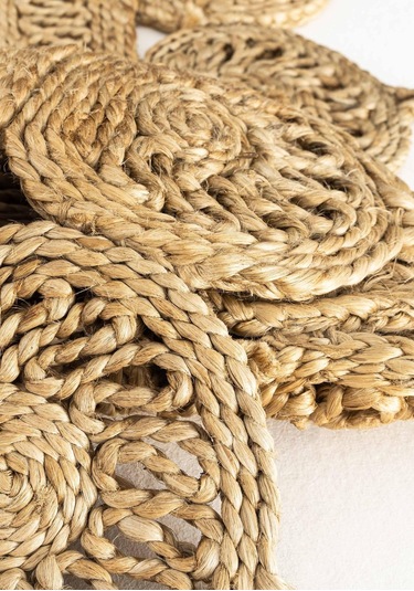 Cool Halı Stew Ca-109 Natural Oval Jüt Halı El Dokuma Dekoratif Jüt Örgü Halı Vintage Jüt Kilim