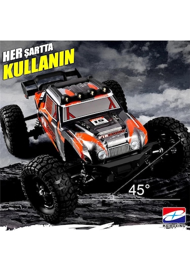 Haıboxıng Rc 1/12 901 Firebolt 50+ Km/h Sürat 4x4 Uzaktan Kumandalı Rc Model Araba Rtr Elektrikli 4wd Offroad Truck Turuncu