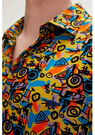 Bad Bear Biface Erkek Kahverengi Klasik Yaka Gömlek 230130003-CID Kahverengi