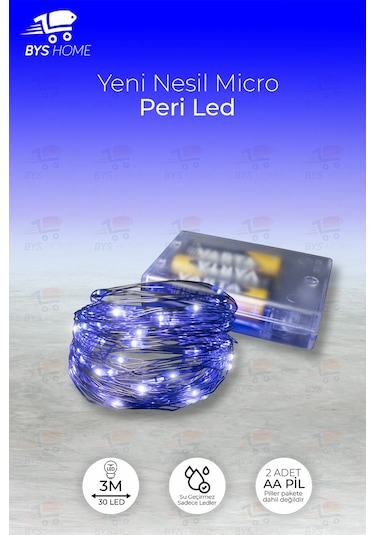 Dekoratif Sonbahar Yapraklı 230 Cm Yapay Sarmaşık Ve 300 Cm Peri Led Pembe Renk - Mavi Mavi