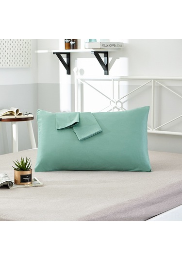 Reedark Ev, Otel Kullanıma Uygun 40 Pamuk 13372 Desenli Tekli Yastık Kılıfı Çift Paket - Kuru Pembe 48x74 Cm Diğer