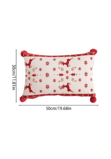 Noel Yastık Kılıfları, Mutlu Noeller Yastık Kılıfı Noel Yastıkları Yastıklar Dekoratif Yastık Kılıfı, Noel Kırmızı Yastık Kılıfı Dekoru 30 50cm Diğer
