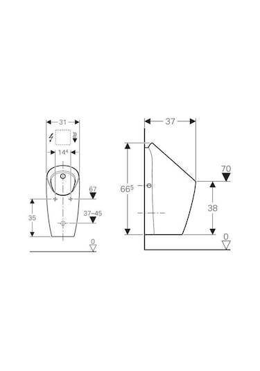 Geberit Preda Pisuvar Komple Elektrikli 116.072.00.1