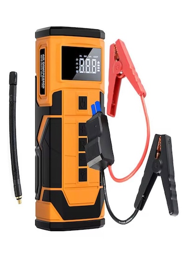 A-5577 8000mah Akü Takviyeli Şişirme Kompresörü - Led Ekranlı Sco