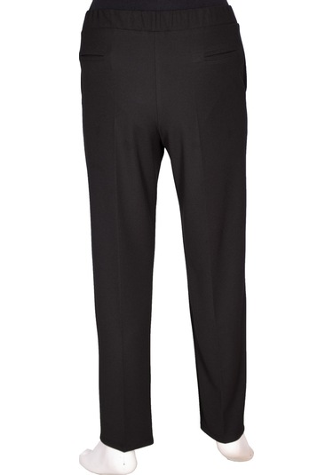 Hesna Kadın Aslı Yan Cepli Scuba Astarsız Siyah Pantolon Siyah