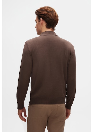 Ds Damat Regular Fit Vizon Pamuk Karışımlı Yarım Balıkçı Triko Kazak 5hf06ort16275 Vizon