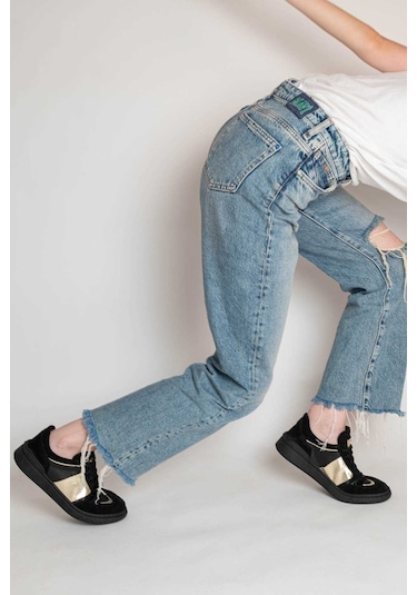 Bestello Bağcıklı Kauçuk Taban Sneaker 101-gumk-01 Kadın Ayakkabı Siyah