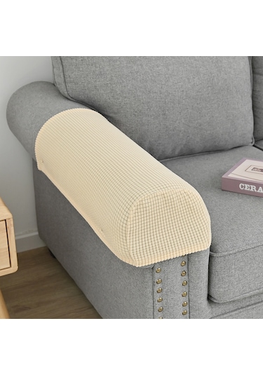 Suofeng "yıkanabilir Ve Kaymaz Koltuk Kolçak Kılıfı - 5 Renk Seçeneği İle Esnek Ve Koruyucu" Bej