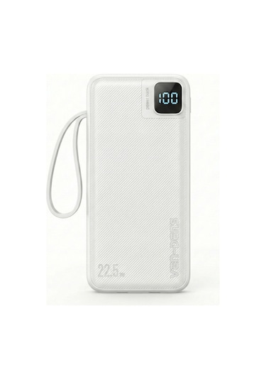 Ven-dens Vd-pb061 20000mah Premium Powerbank Dahili Çift Kablolu BEYAZ
