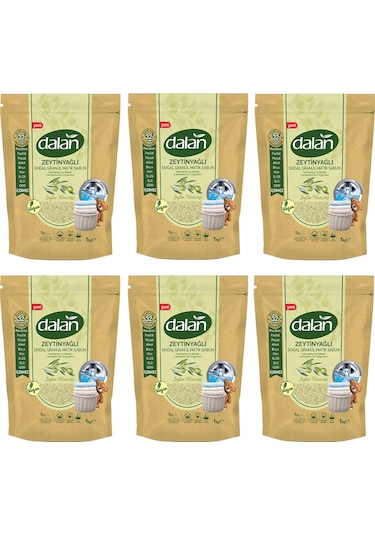 Dalan %100 Zeytinyağlı Doğal Granül Sabun Tozu 6 x 1 KG