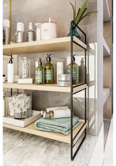 Bino Masaüstü Tezgahüstü Düzenleyici Organizer Çok Amaçlı Mutfak Banyo Rafı Siyah