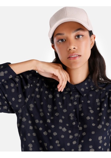 Colins Slim Fit Lacivert Kadın Uzun Kol Gömlek Cl1065231 Cl1065231 Q1.v1 Nav Lacivert