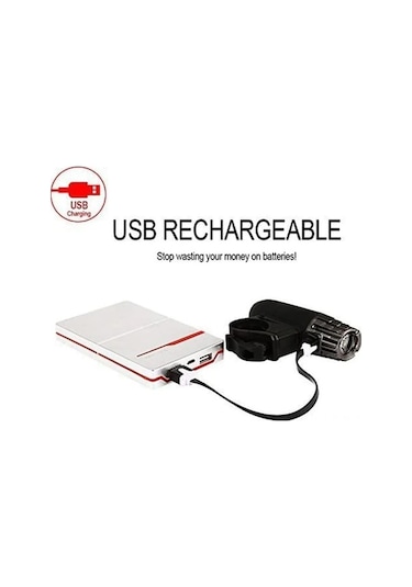 Dancemonkey Usb Şarjlı Bisiklet Farı & Arka Lamba - 360 Dönme, Su Geçirmez, Kırmızı Turuncu