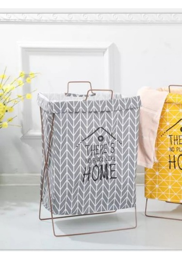 Home Set Katlanabilir Dikdörtgen Çamaşır Ve Eşya Saklama Sepeti 180459206 Gri