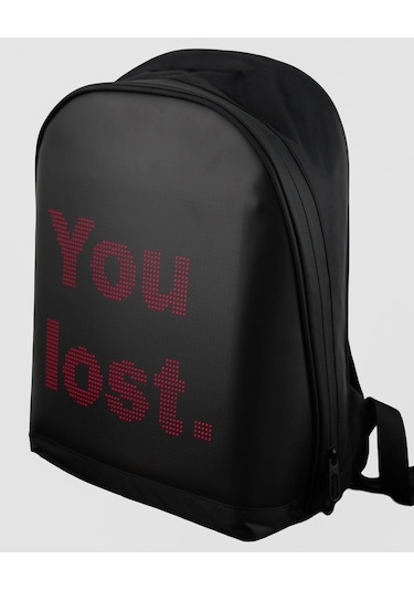 Funky Bag Led Ekranlı Akıllı Motorcu Sırt Çantası Siyah Diğer