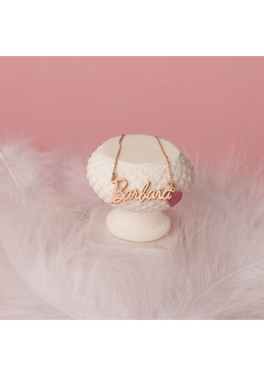 Dkmn Gümüş 925 Ayar Gümüş Barbie İsimli Mineli Kolye