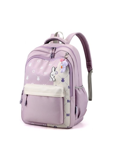 Gençler İçin Şık Ve Konforlu Okul Çantası, Ergonomik Sırt Askılı Gündelik Kullanıma Uygun Modeller Mor