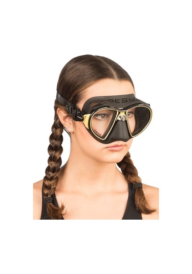 Cressi Zeus Black / Gold Dalış ve Yüzme Maskesi