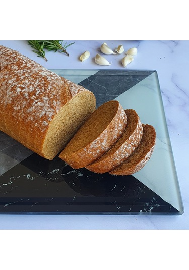 Kanallı Cam Kesme Tablası | Hibrit Mermer | 25cm x 35cm