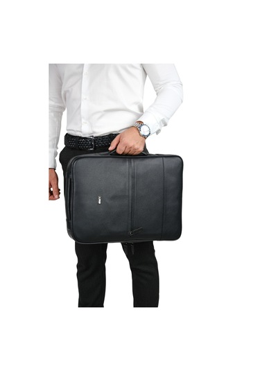 Mft Leather Hakiki Deri Unisex Sırt Çantası - Napoli 4212 Flother Siyah
