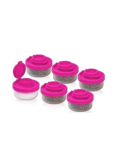 Trendooze 6lı Nem Geçirmez Baharatlık Pembe Tuz Biberlik Kamp Barbekü Seyahat Tavşan Pembe