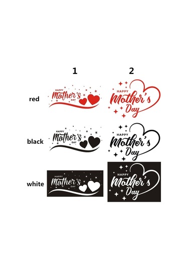 Anneler Günü Duvar Çıkartmaları Siyah 2 2 Siyah 2-2 Diğer