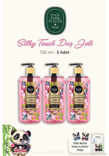 Eyüp Sabri Tuncer Silky Touch Duş Jeli 3 x 750 ML + Rosie Pamuk