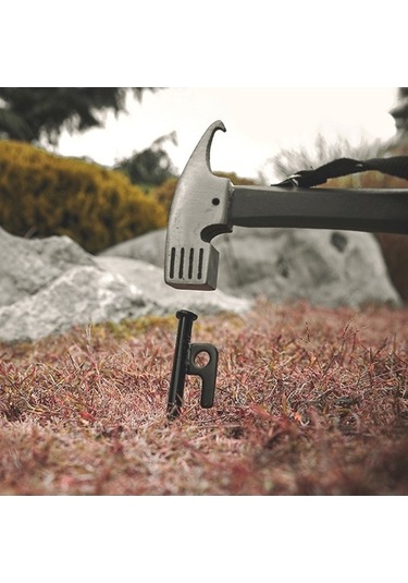 Bloomnest Shine Trip 25cm Dış Mekan Çadır Çivisi Ve Çekiç Seti, Kaynaklı Zemin Çivileri, Çok Fonksiyonlu Renkli Set Çok Renkli