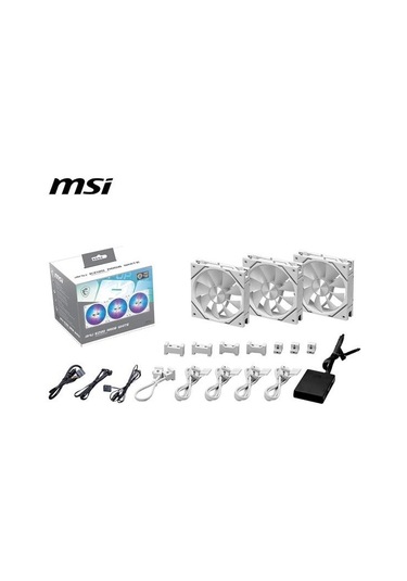Msı Mpg Ez120 Argb-w Kasa Fanı+kontrol Ünitesi Beyaz 3-lü Paket