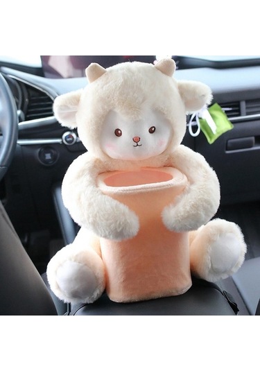 Createtech Yumuşak Peluş Oyuncak Koyun Çöp Araba Magideal Kutusu Çok Renkli