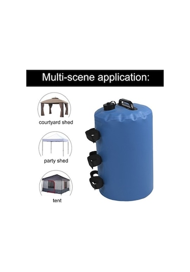 Novahub Su Ve Kum Çok Fonksiyonlu Çadır, Rüzgar Geçirmez, 18x28cm Siyah/gri, Sabit Su Torbası Gri