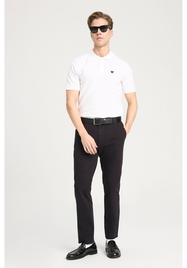 Wrangler Kısa Kollu Polo T-shirt Beyaz Erkek Kısa Kol T-shirt 000000000101989664 Beyaz