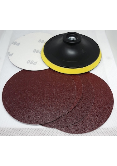 Cırtlı Taban 8 Adet Cırtlı Zımpara Spiral Avuç Taşlama