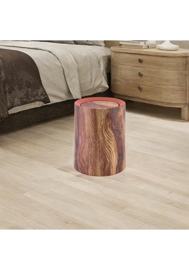 Pazly Yatak Taklit Suntek Retro Kutusu Konteyneri Kahverengi Çöp Ahşap 13l Nc Kahverengi