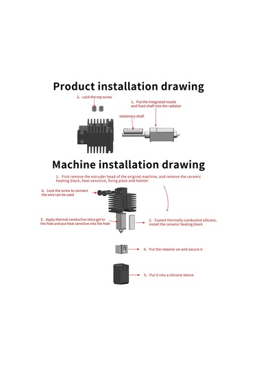 Xiyyadms Bambu Lab X1/p1p 3d Yazıcı İçin Yükseltilmiş 300 C Sıcaklığa Dayanıklı Bakır Isıtıcı Bloklu Hotend Seti
