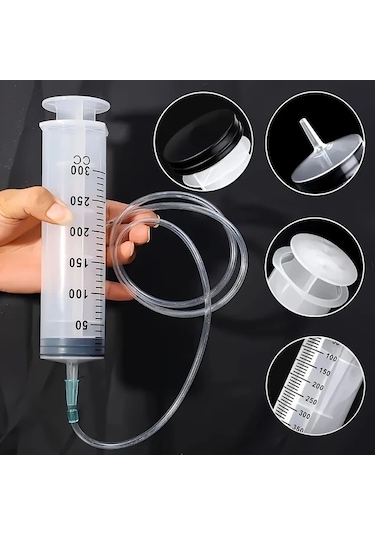 Willowhaven 11.83oz+39.37inch Tüp 2'li Enjeksiyon Pompası Araç Yağ Yakıt Transfer Seti