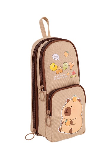 Aurora Küçükboyutlu Okulçantası, Capibala Kalemçantası, Büyük Kapasiteli Ve Kire Dayanıklı Kahverengi