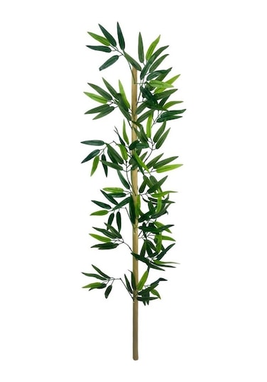 5li Set Yapay Bambu Sopası 12 Yapraklı 110cm Yapay Çiçek Bambu Duvarı Separatör Çiçeği Yapay Çiçek