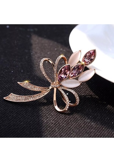 Villovatik Çiçek Şeklinde Modaya Uygun Broş 177071750 Altın Rengi